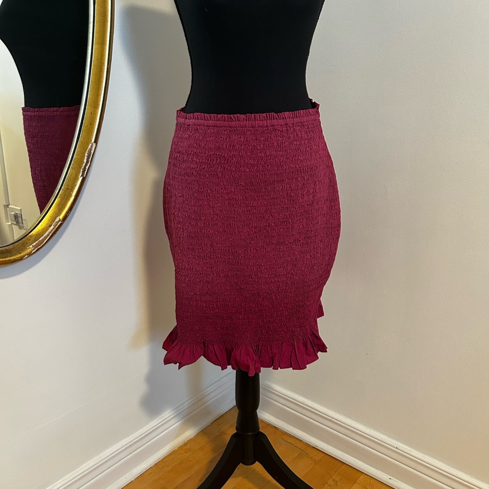 Anthropologie Raspberry Skirt